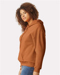 Gildan SF500 Unisex Softstyle Midweight Hooded Sweatshirt - Texas Orange - model side