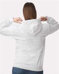 Gildan SF500 Unisex Softstyle Midweight Hooded Sweatshirt - Ash - model back