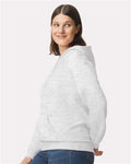 Gildan SF500 Unisex Softstyle Midweight Hooded Sweatshirt - Ash - model side