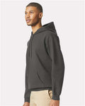 Gildan SF500 Unisex Softstyle Midweight Hooded Sweatshirt - Smoke - model side