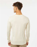Next Level 3601 Unisex Cotton Long Sleeve T-Shirt - Natural - model back
