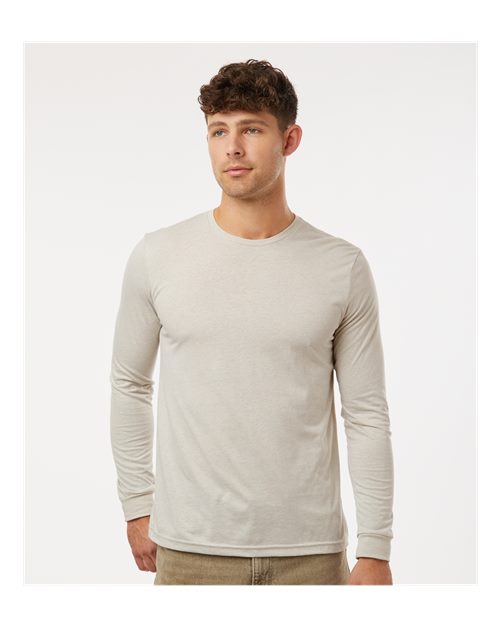 Next Level 6211 Unisex CVC Long Sleeve T-Shirt - Sand - model front