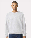 Gildan SF000 Unisex Softstyle Midweight Crewneck Sweatshirt - Ash - model front