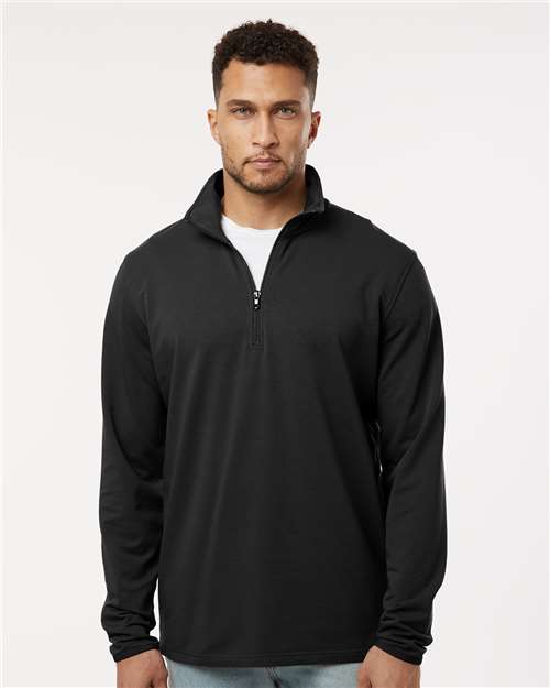 Independent Trading Co. EXP20PQ Men's Perform Quarter-Zip Pullover - Black - model front