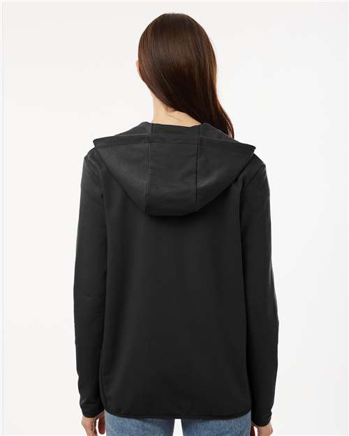 Independent Trading Co. EXP30PZ Unisex Perform Full-Zip Hooded Sweatshirt - Black - model back