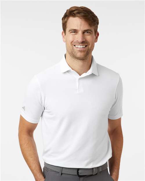 Adidas A590 Men's Blended Polo - Solid White - model front