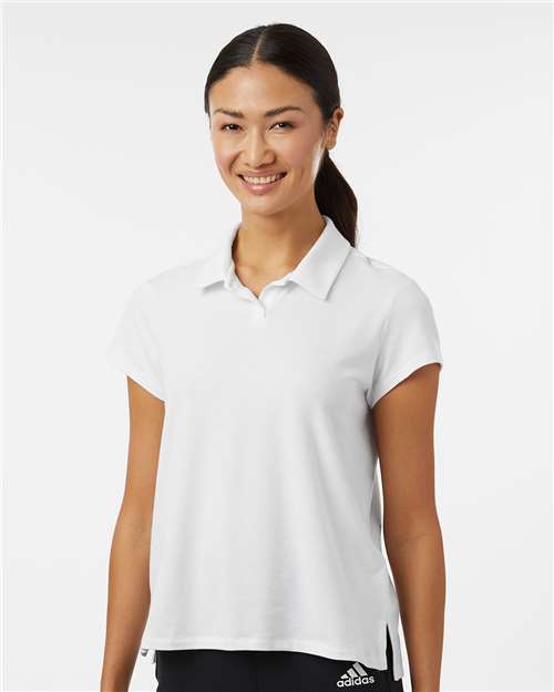 Adidas A690 Women's Blended Polo - Solid White - model front