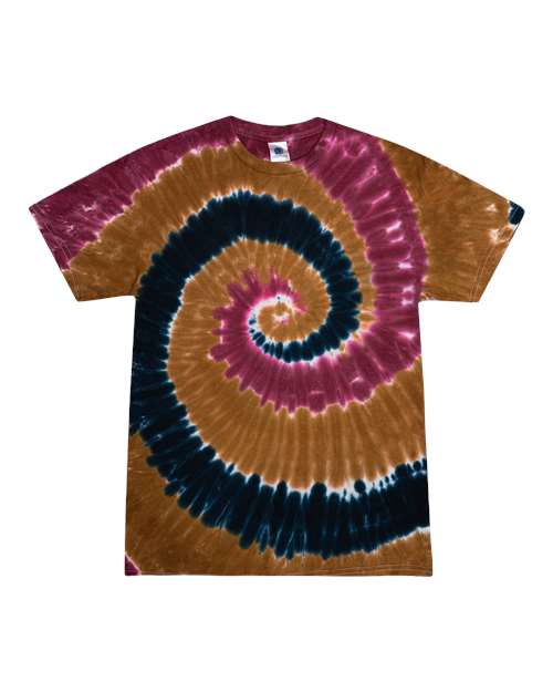 Colortone 1000Y Youth Multi-Color Tie-Dyed T-Shirt - Willow - front