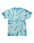 Colortone 1000Y Youth Multi-Color Tie-Dyed T-Shirt - White/ Turquoise - front