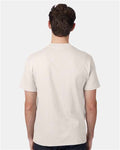 Hanes 5190 Men's Beefy-T Pocket T-Shirt - Natural - model back