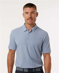 Adidas A702 Men's Blended Printed Polo - Blue Dawn Melange - model front