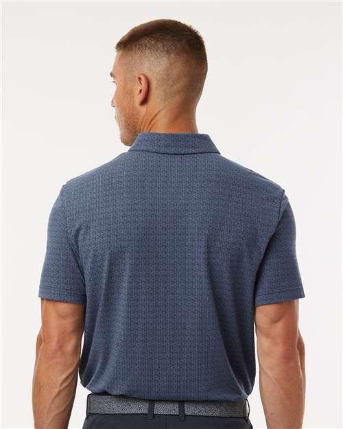 Adidas A702 Men's Blended Printed Polo - Preloved Ink - model back