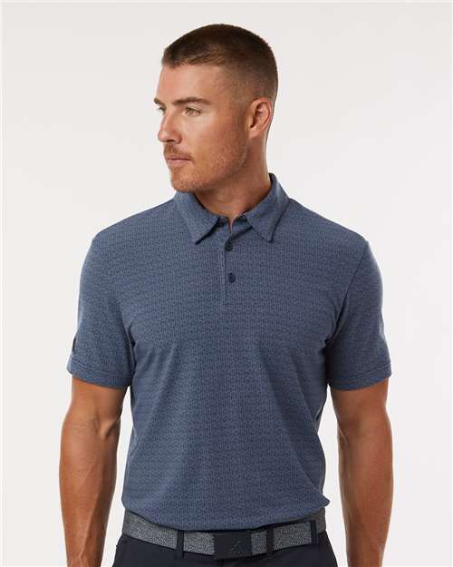 Adidas A702 Men's Blended Printed Polo - Preloved Ink - model front