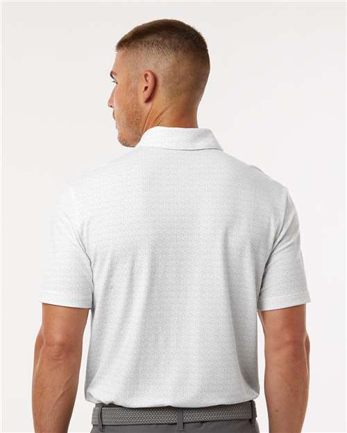 Adidas A702 Men's Blended Printed Polo - White - model back