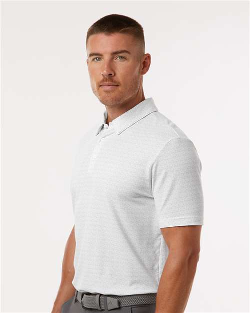 Adidas A702 Men's Blended Printed Polo - White - model side