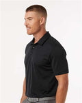 Adidas A704 Men's Textured Stripe Polo - Black - model side