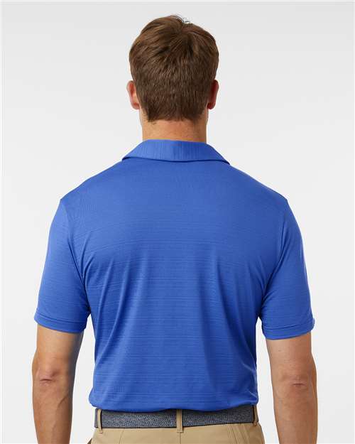 Adidas A704 Men's Textured Stripe Polo - Bright Royal - model back