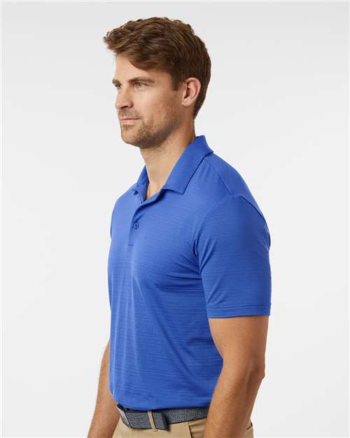 Adidas A704 Men's Textured Stripe Polo - Bright Royal - model side