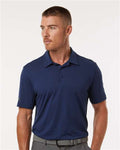 Adidas A704 Men's Textured Stripe Polo - Dark Blue - model front