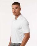 Adidas A704 Men's Textured Stripe Polo - White - model side