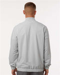 Adidas A705 Men's Stretch Woven Half-Zip Pullover - Grey One - model back