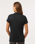 Adidas A707 Women's Textured Stripe Polo - Black - model back