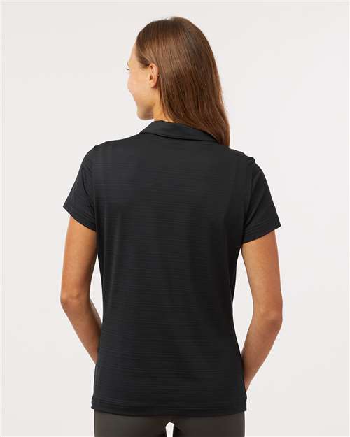 Adidas A707 Women's Textured Stripe Polo - Black - model back