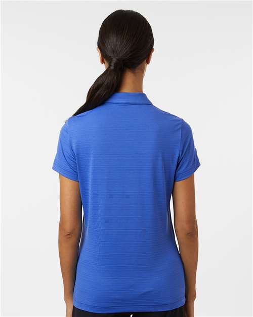 Adidas A707 Women's Textured Stripe Polo - Bright Royal - model back