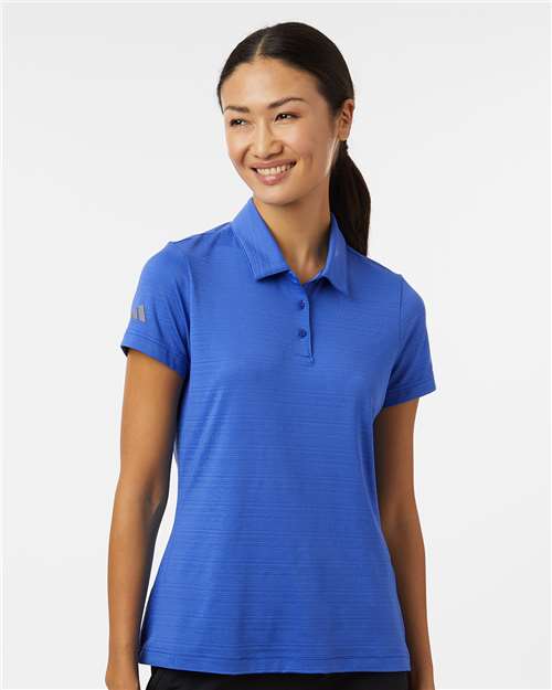 Adidas A707 Women's Textured Stripe Polo - Bright Royal - model front