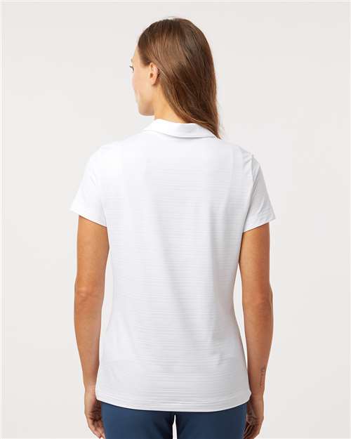 Adidas A707 Women's Textured Stripe Polo - White - model back