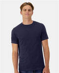 Hanes 4873 Unisex Cool DRI Cotton Touch T-Shirt - Athletic Navy - model front