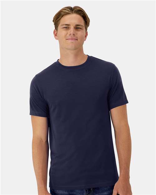 Hanes 4873 Unisex Cool DRI Cotton Touch T-Shirt - Athletic Navy - model front