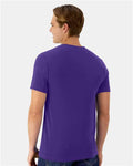 Hanes 4873 Unisex Cool DRI Cotton Touch T-Shirt - Athletic Purple - model back