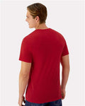 Hanes 4873 Unisex Cool DRI Cotton Touch T-Shirt - Athletic Red - model back