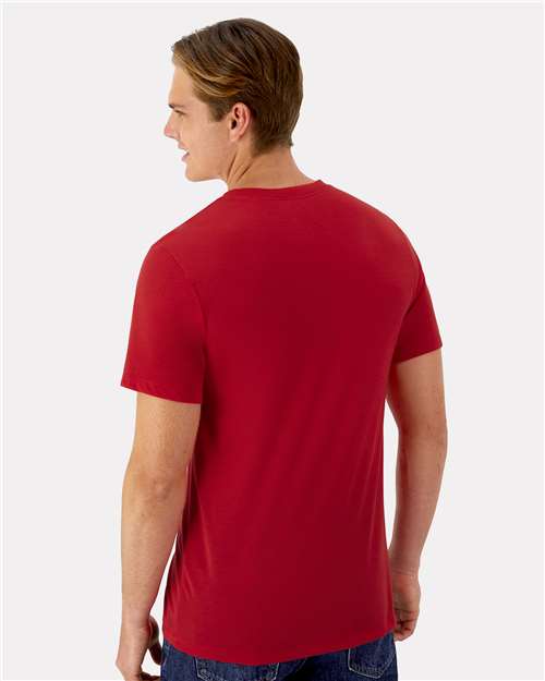 Hanes 4873 Unisex Cool DRI Cotton Touch T-Shirt - Athletic Red - model back
