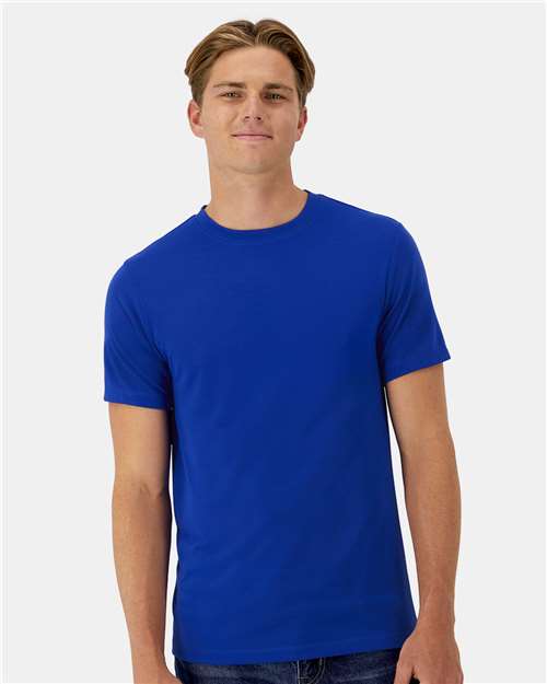 Hanes 4873 Unisex Cool DRI Cotton Touch T-Shirt - Athletic Royal - model front