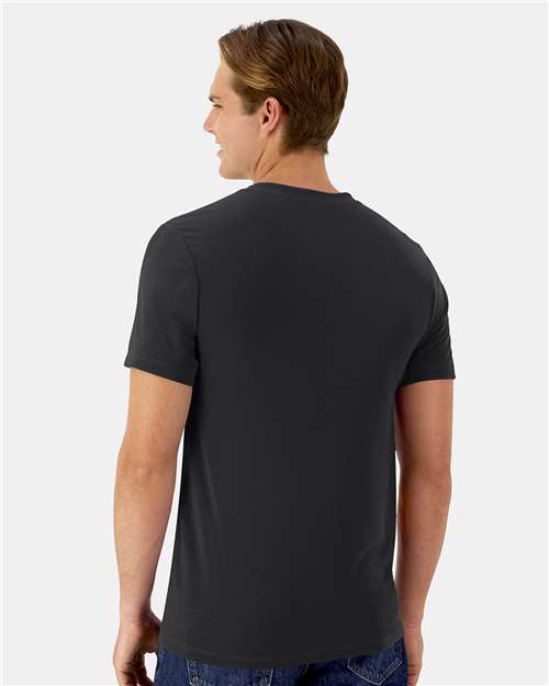 Hanes 4873 Unisex Cool DRI Cotton Touch T-Shirt - Black - model back