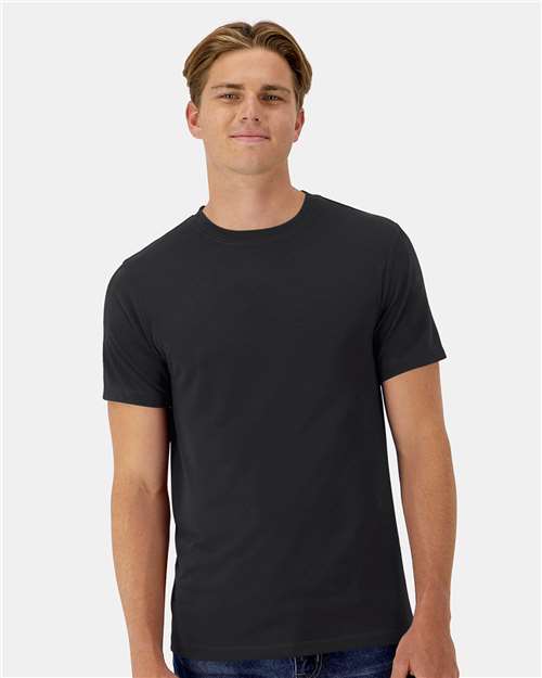 Hanes 4873 Unisex Cool DRI Cotton Touch T-Shirt - Black - model front