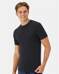 Hanes 4873 Unisex Cool DRI Cotton Touch T-Shirt - Black - model side