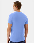 Hanes 4873 Unisex Cool DRI Cotton Touch T-Shirt - Carolina Blue - model back