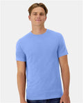 Hanes 4873 Unisex Cool DRI Cotton Touch T-Shirt - Carolina Blue - model front