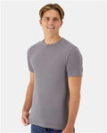 Hanes 4873 Unisex Cool DRI Cotton Touch T-Shirt - Graphite - model side