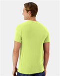 Hanes 4873 Unisex Cool DRI Cotton Touch T-Shirt - Safety Green - model back