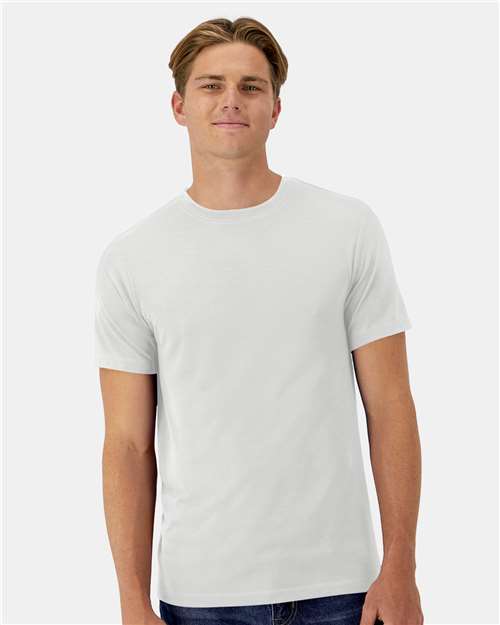 Hanes 4873 Unisex Cool DRI Cotton Touch T-Shirt - White - model front