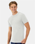 Hanes 4873 Unisex Cool DRI Cotton Touch T-Shirt - White - model side