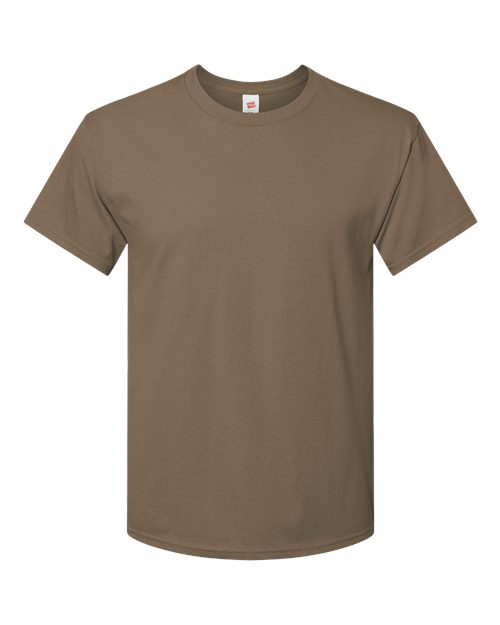 Hanes 5280 Essential-T T-Shirt - Coyote Brown - flat front