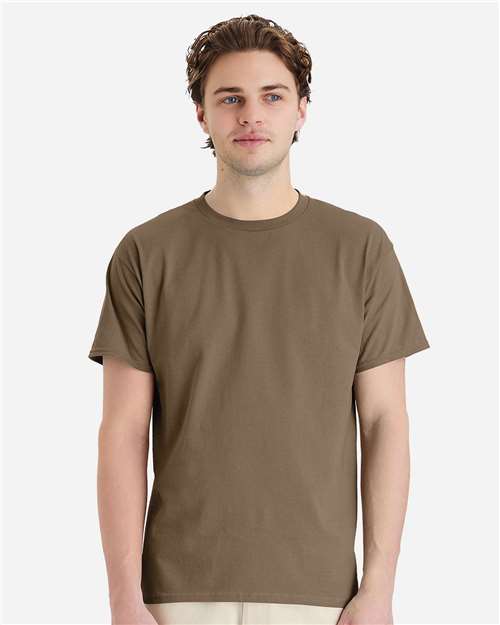 Hanes 5280 Essential-T T-Shirt - Coyote Brown - model front