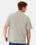 Hanes 5180R Unisex Beefy-T Retro Street T-Shirt - Sand - model back