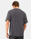 Hanes 5180R Unisex Beefy-T Retro Street T-Shirt - Smoke Grey - model back