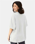 Hanes 5180R Unisex Beefy-T Retro Street T-Shirt - White - model back